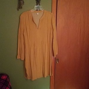 Old Navy XL yellow 3/4 length sleeve dress